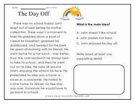 Main Idea Worksheets Worksheets Library