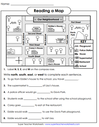 map worksheets