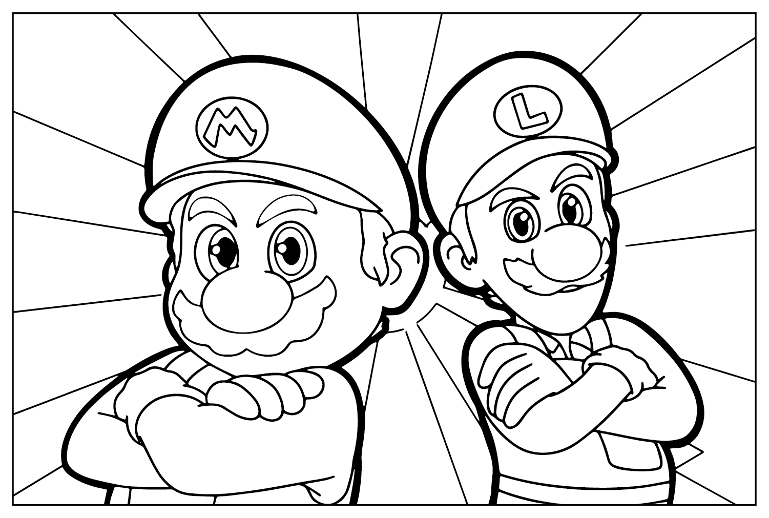 Mario And Luigi Coloring Page Free Printable Coloring Pages