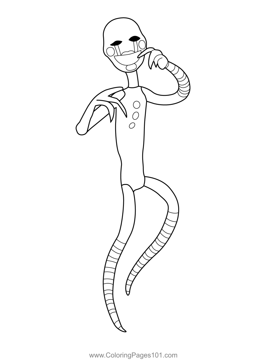 Marionette FNAF Coloring Page For Kids Free Five Nights At Freddy 39 s 