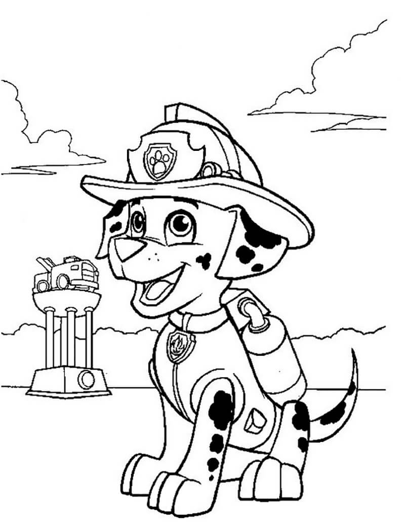 Marshall Paw Patrol 9 Coloring Page Free Printable Coloring Pages For 