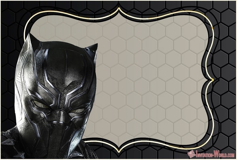 black panther invitation template free