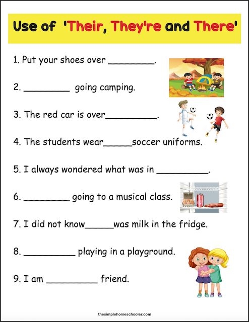 they're their there worksheet