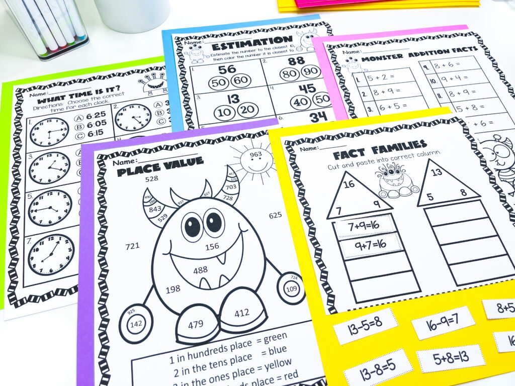 math fluency worksheets
