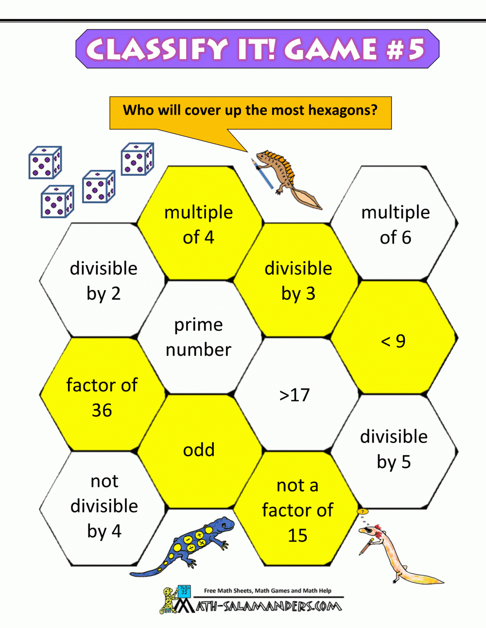 Math Games Worksheets