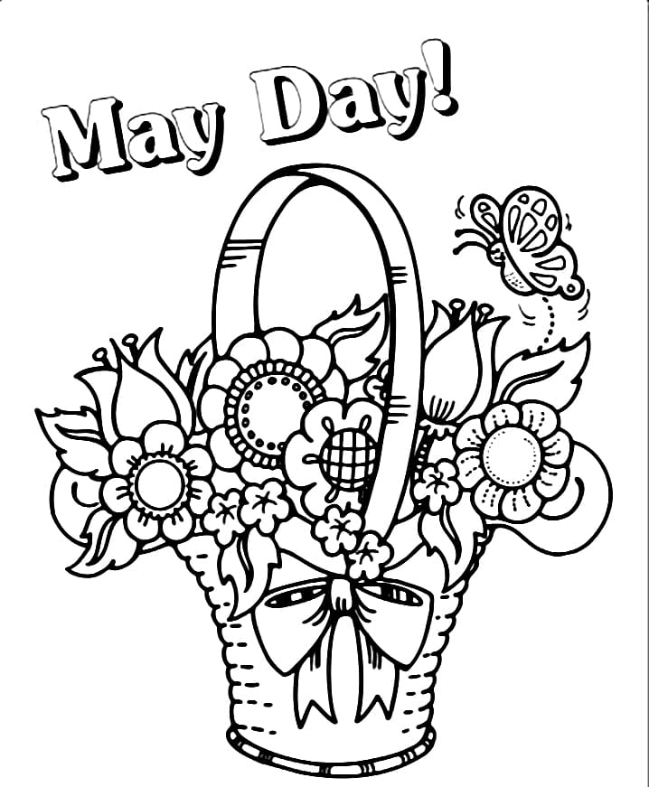 May Day Flowers Coloring Page Free Printable Coloring Pages For Kids