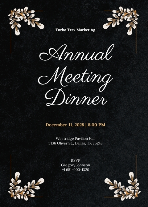 Meeting Invite Template PARAHYENA