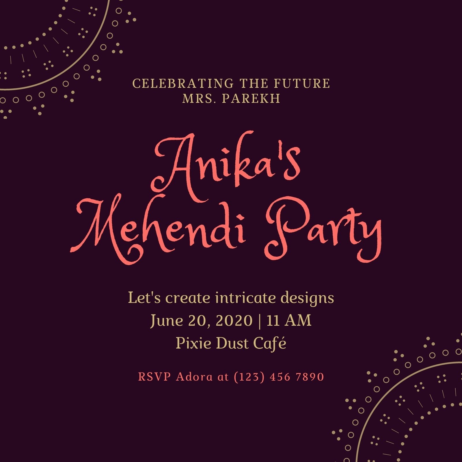 Mehendi Invitation Blank Mehndi Invitation Card Template Blank Mehndi 