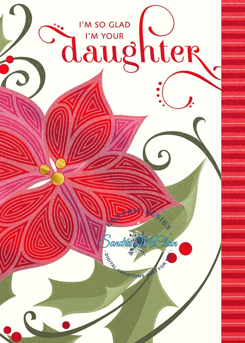 printable christmas card for daughter