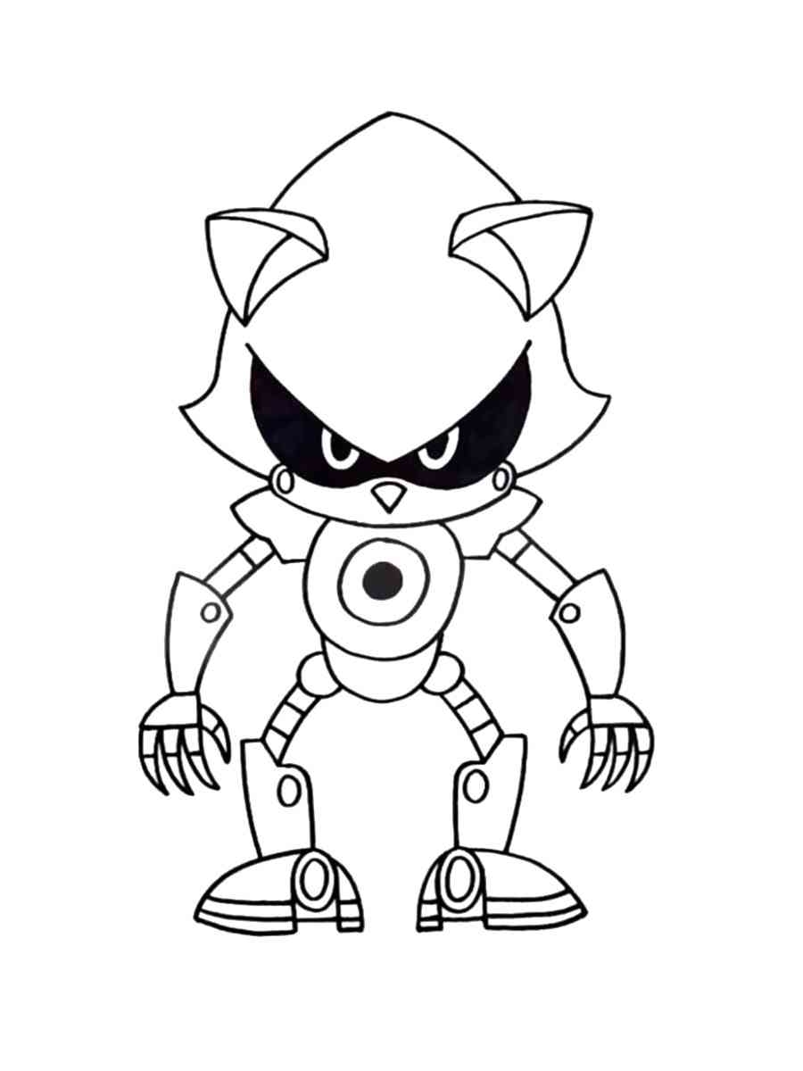 Metal Sonic Coloring Pages