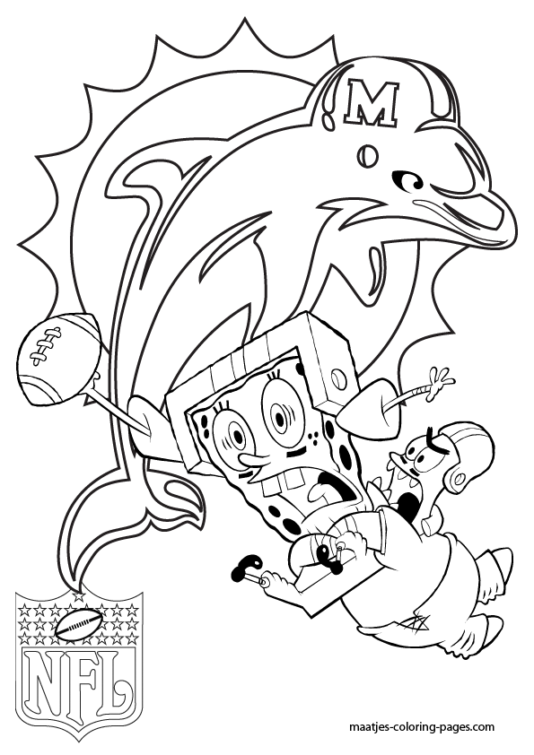 Miami Dolphins Coloring Pages Coloring Home