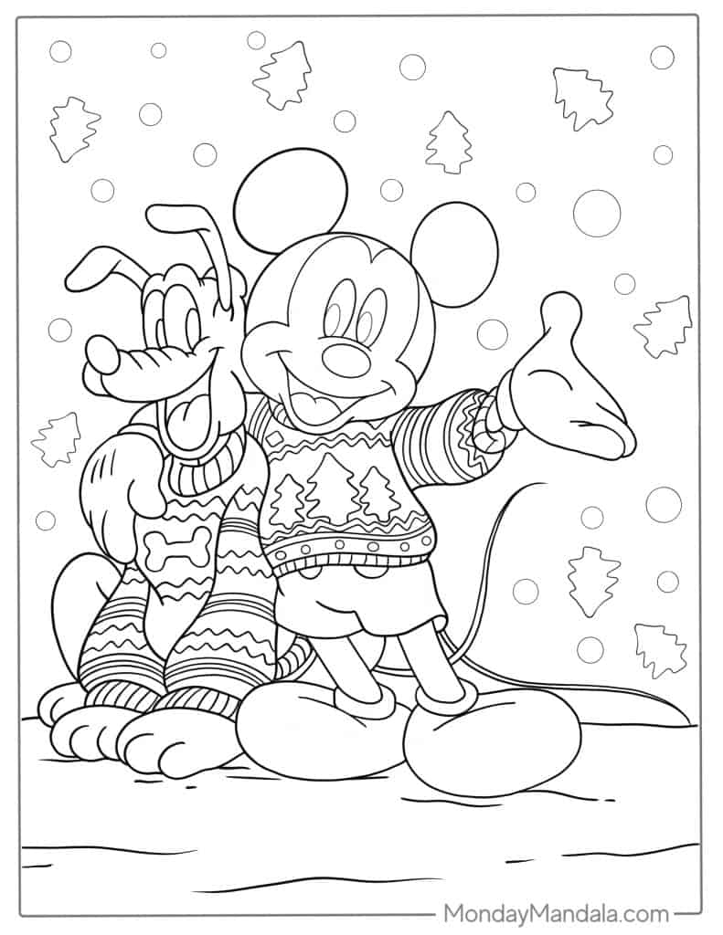 mickey mouse free coloring pages