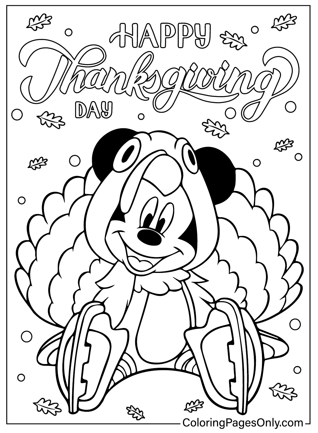 Free Thanksgiving Coloring Page
