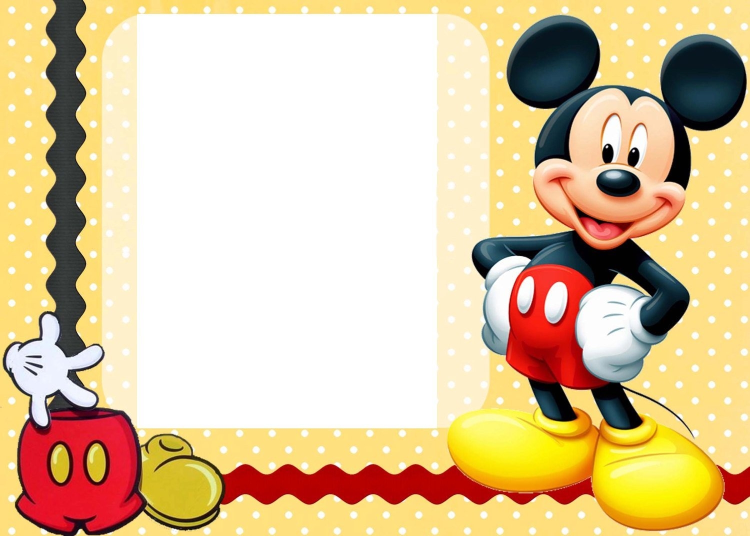 blank mickey mouse invitation template