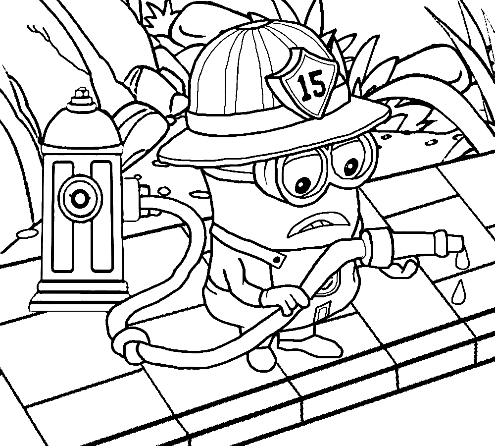 Coloring Page Of A Firefighter