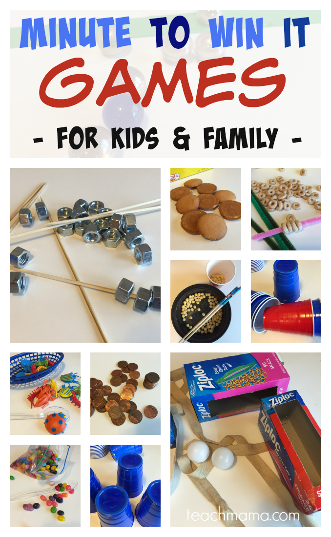 Minute To Win It Games For Kids And Family Teach Mama