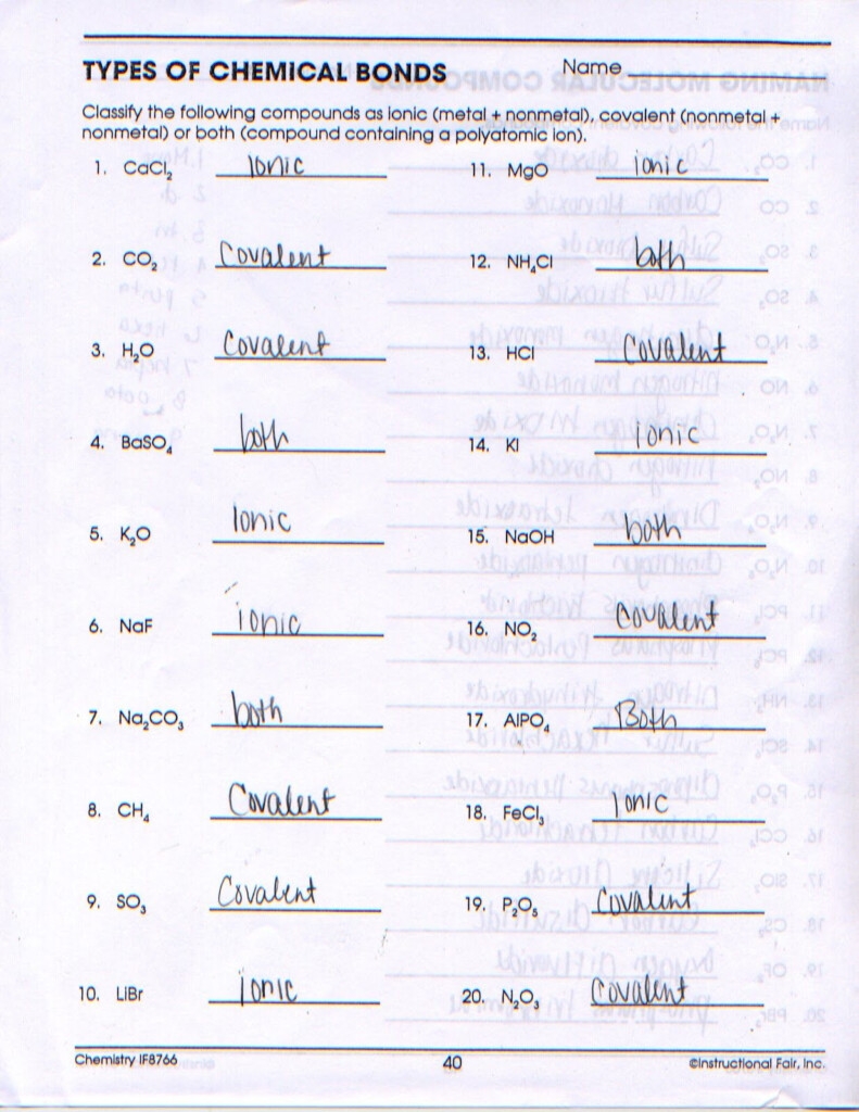 molecular geometry worksheet