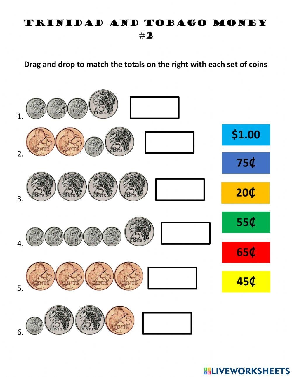 Money Worksheets Coins And Notes Worksheets Library