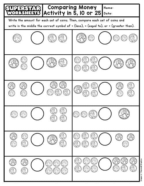 money worksheets grade 1