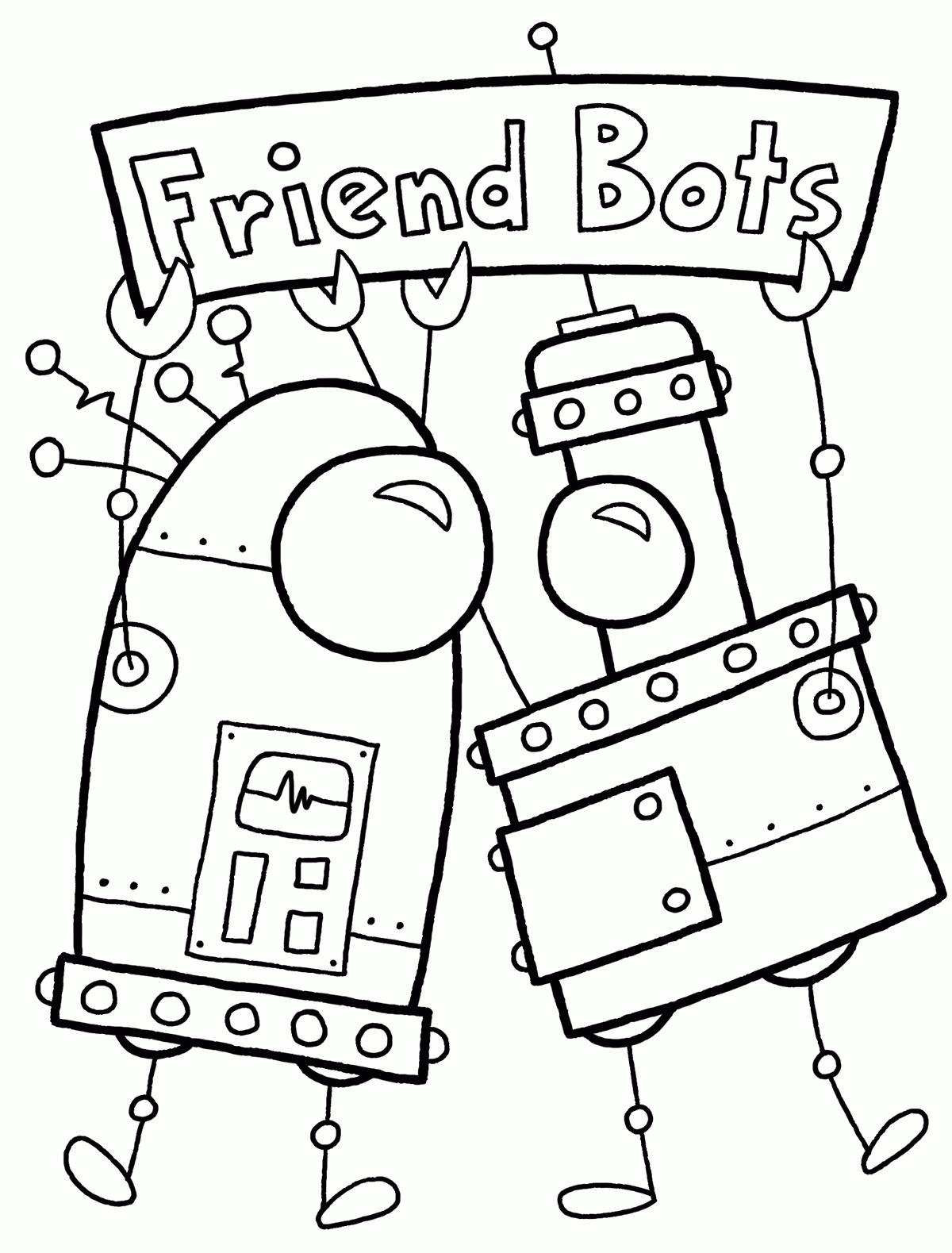 Monitoring Robot Coloring Page Free Printable Coloring Pages For Kids