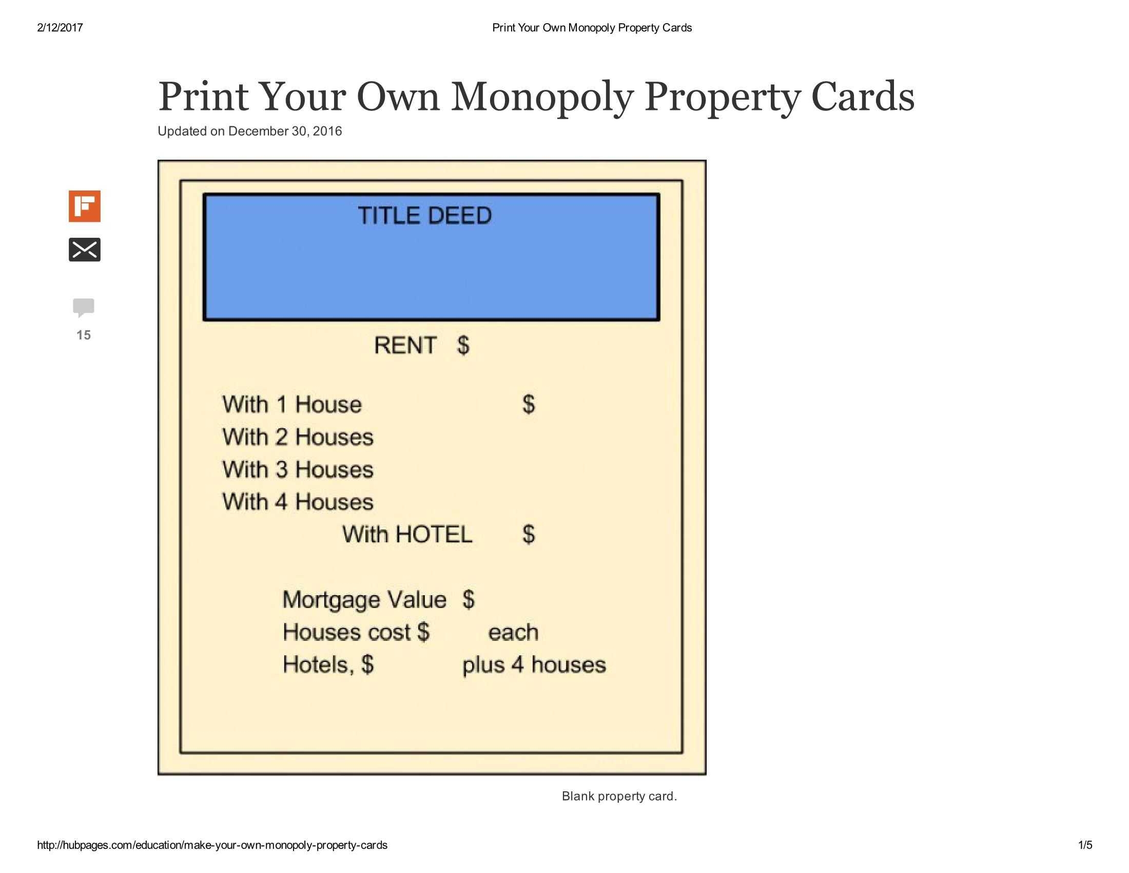 Monopoly Property Cards Template Sample gelorailmu