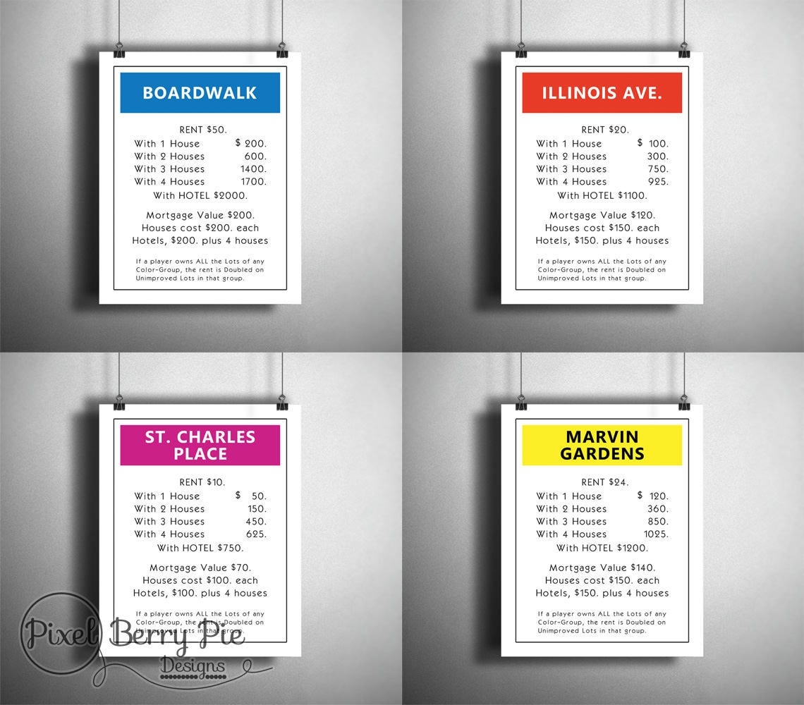 Monopoly Property Cards Template Sarseh