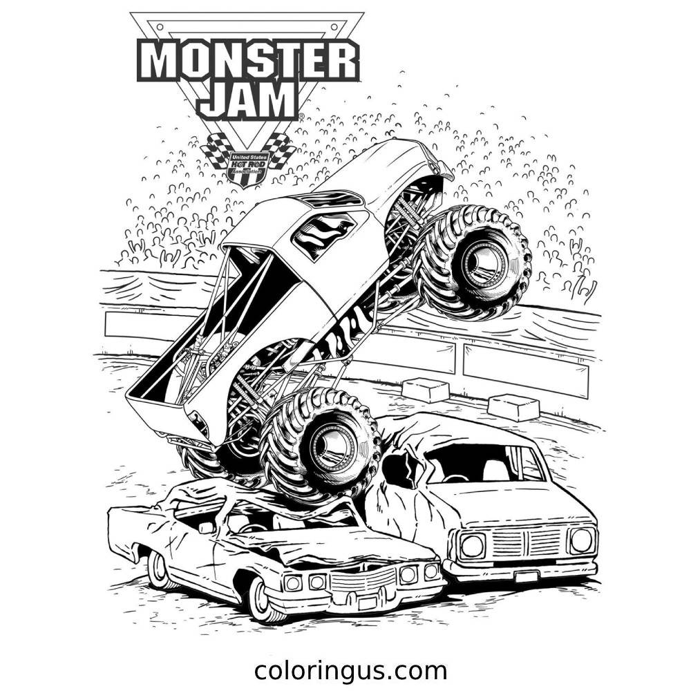 Coloring Pages Of Monster Trucks