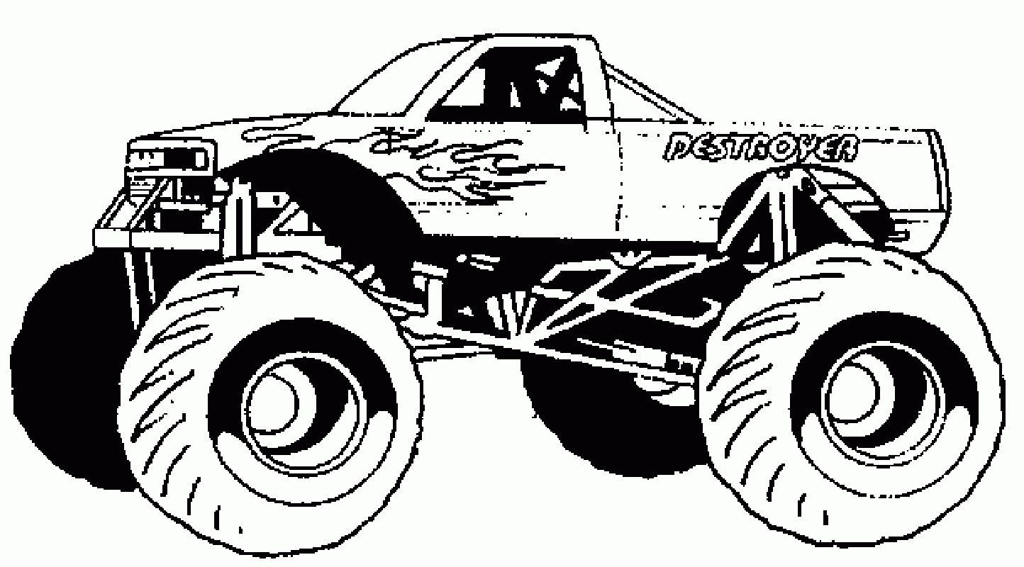 Monster Truck Coloring Pages For Kids Coloring Home