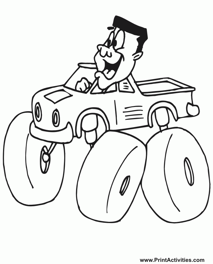 Monster Truck Coloring Pages Free Coloring Home
