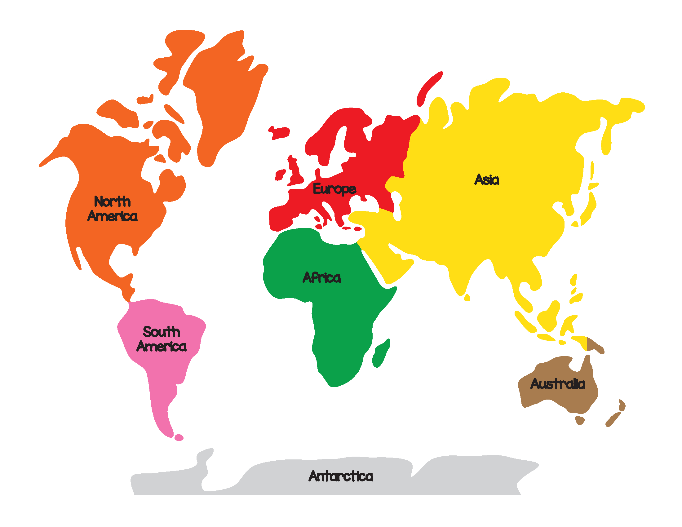 Montessori Continents Map Quietbook With 3 Part Cards Imagine 