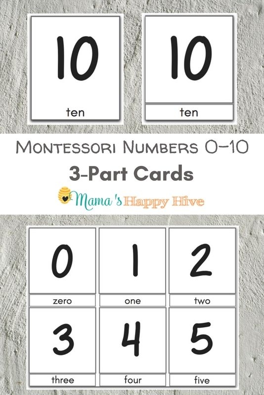Montessori Number Cards Printable