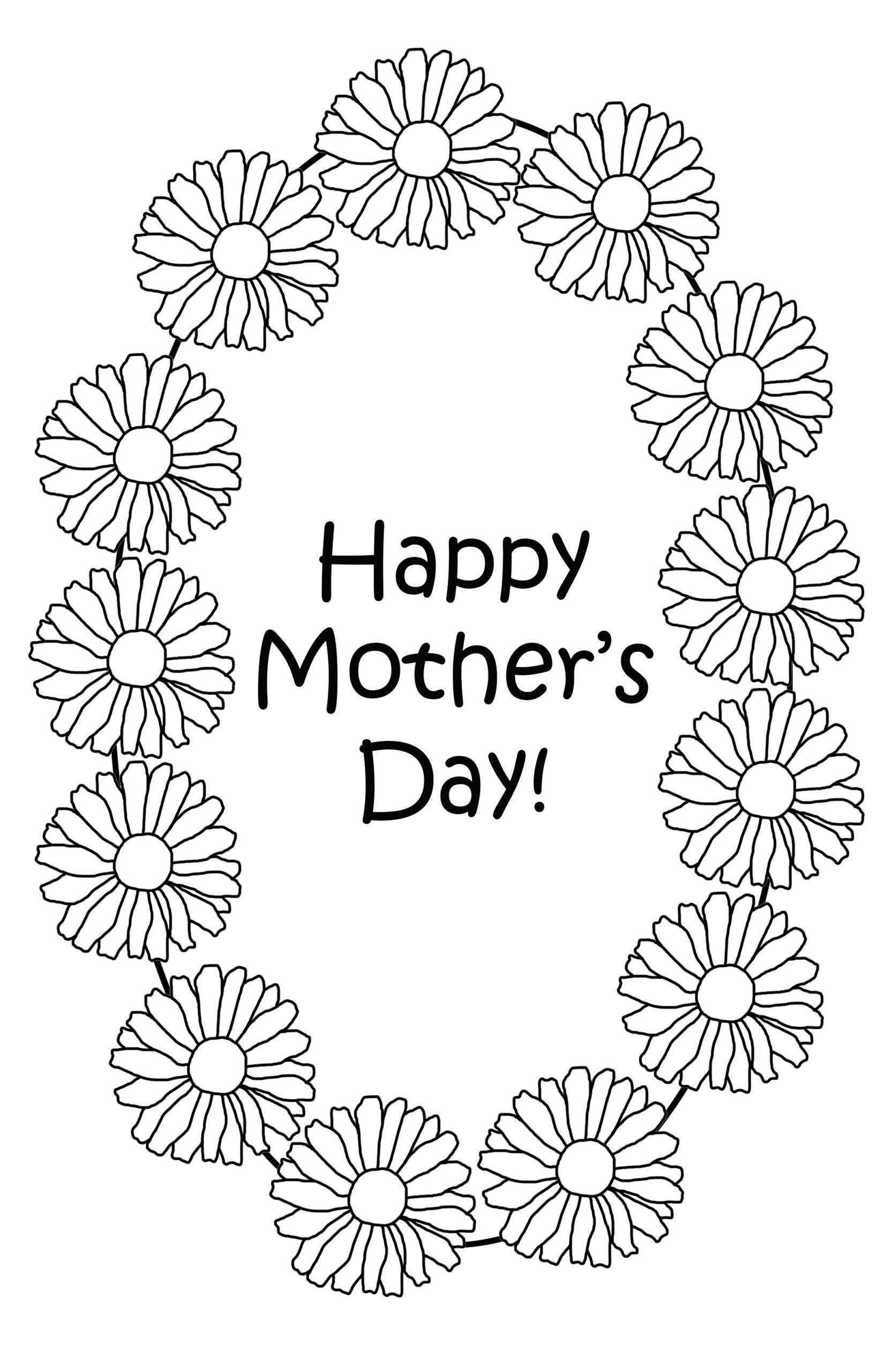 free coloring pages for mother's day