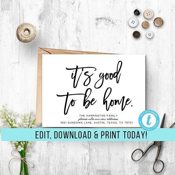 Moving House Card Template Moving House Printable Moving In Moving