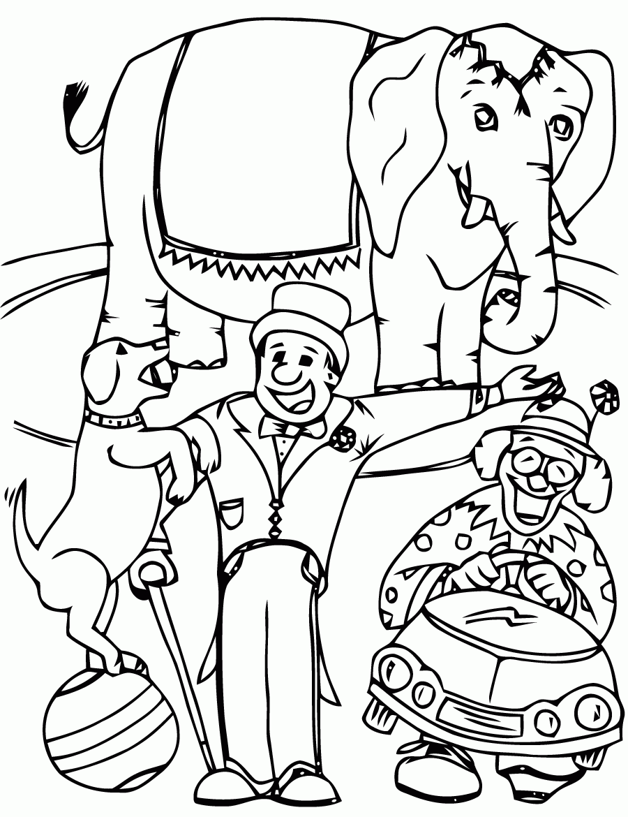 Mr Loyal Circus Coloring Pages