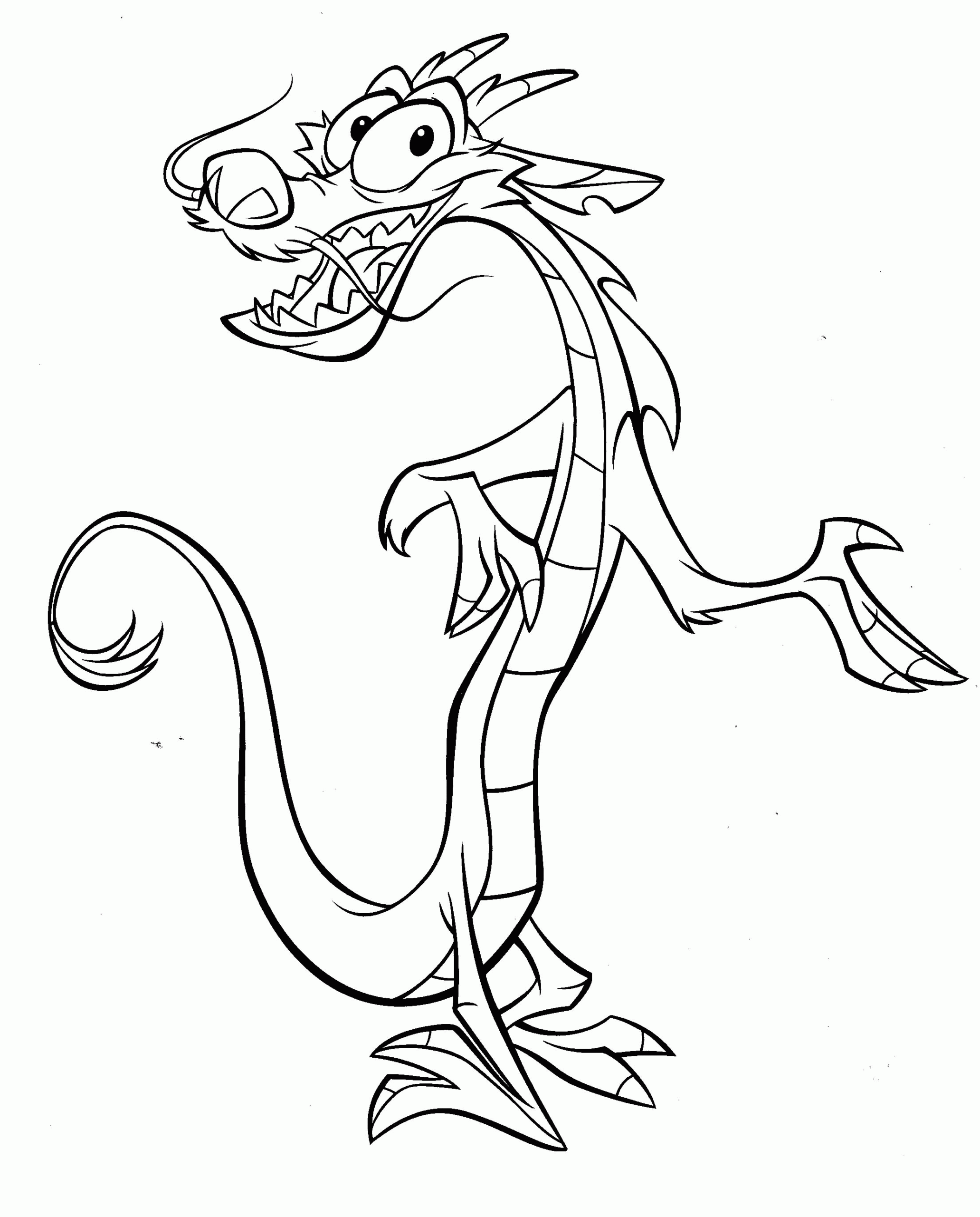 Mulan And Mushu Coloring Pages Coloring Home