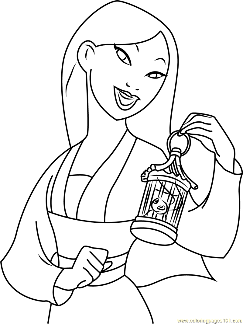 Mulan Coloring Page For Kids Free Mulan Printable Coloring Pages 