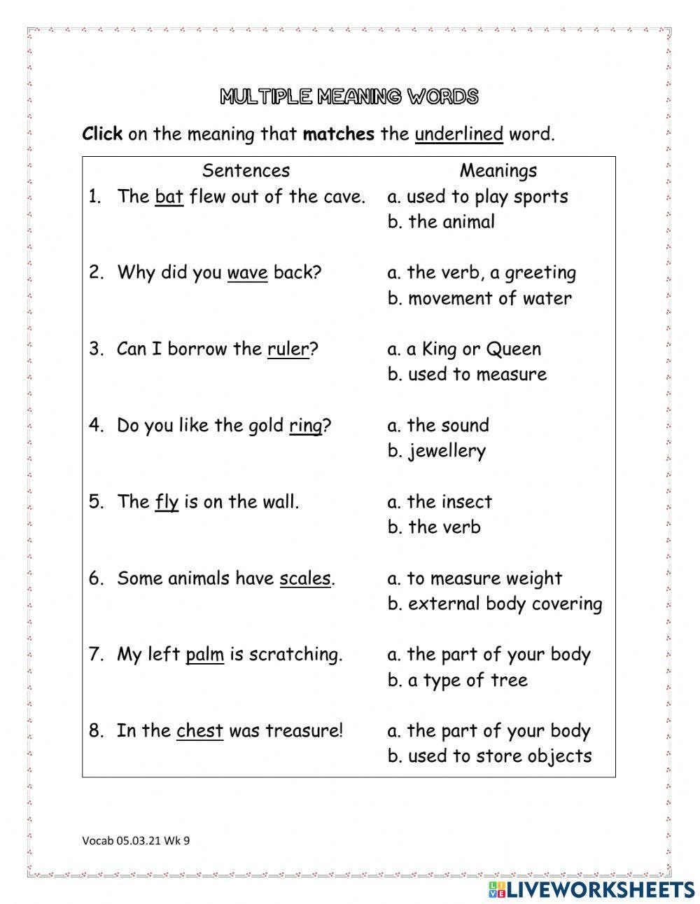 worksheet meaning