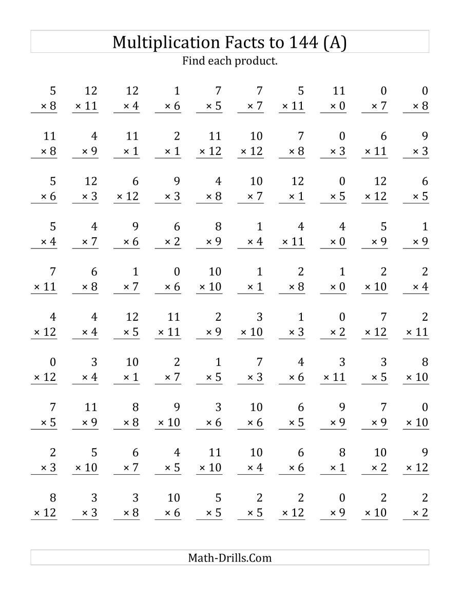 free multiplication worksheets printable