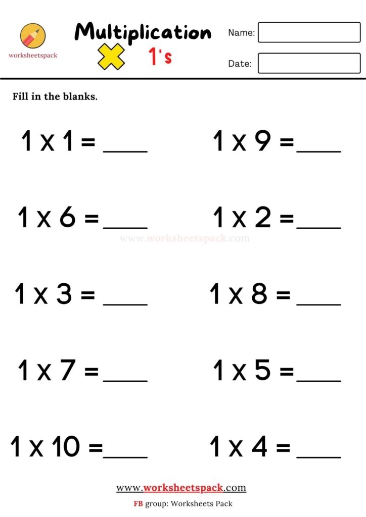 free multiplication practice worksheets
