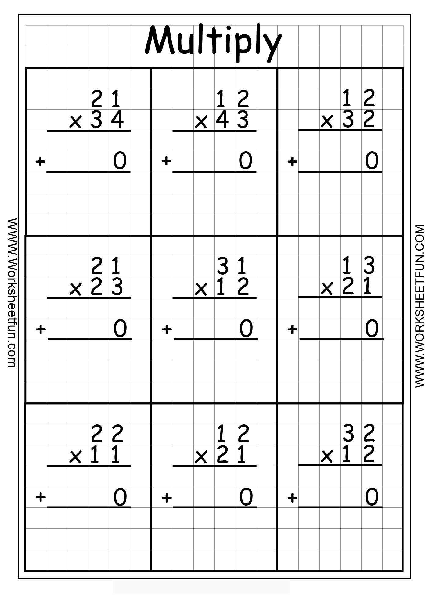 Multiplication Worksheets Printable Printable Worksheets