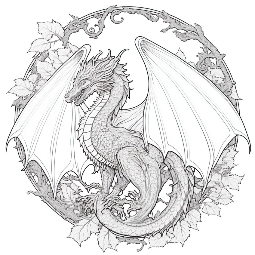 Mythical Dragon Coloring Pages Coloring Pages
