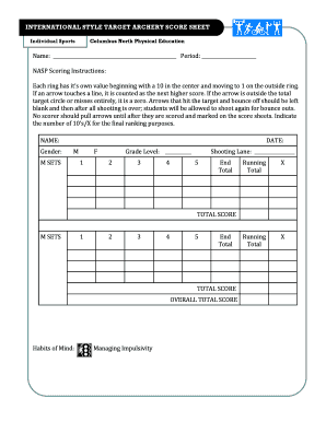 Nasp Score Cards Fill Online Printable Fillable Blank PdfFiller