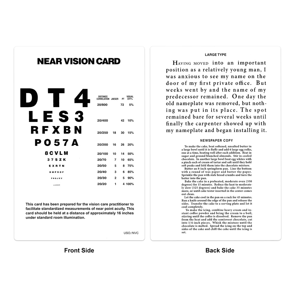 Near Visual Acuity Card Printable Printable Worksheets