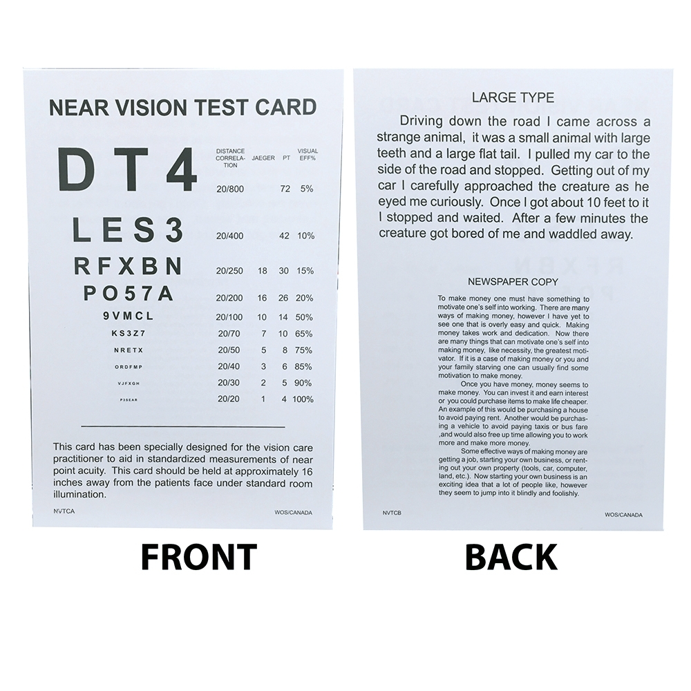 Near Visual Acuity Card Printable Printable Worksheets