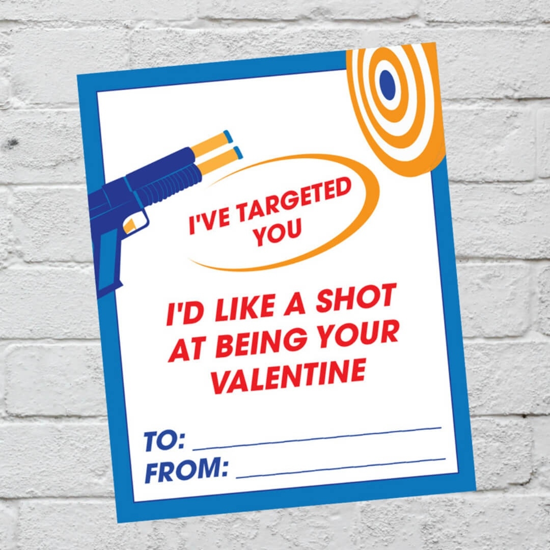 Nerf Valentine Cards Printable It Is A Keeper Free Nerf Printables 