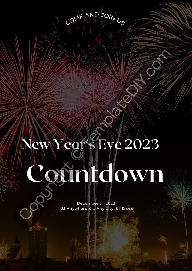 New Year 39 s Eve Cards Template Printable In PDF Word