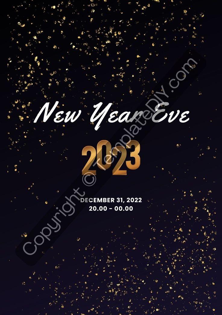 New Year 39 s Eve Cards Template Printable In PDF Word