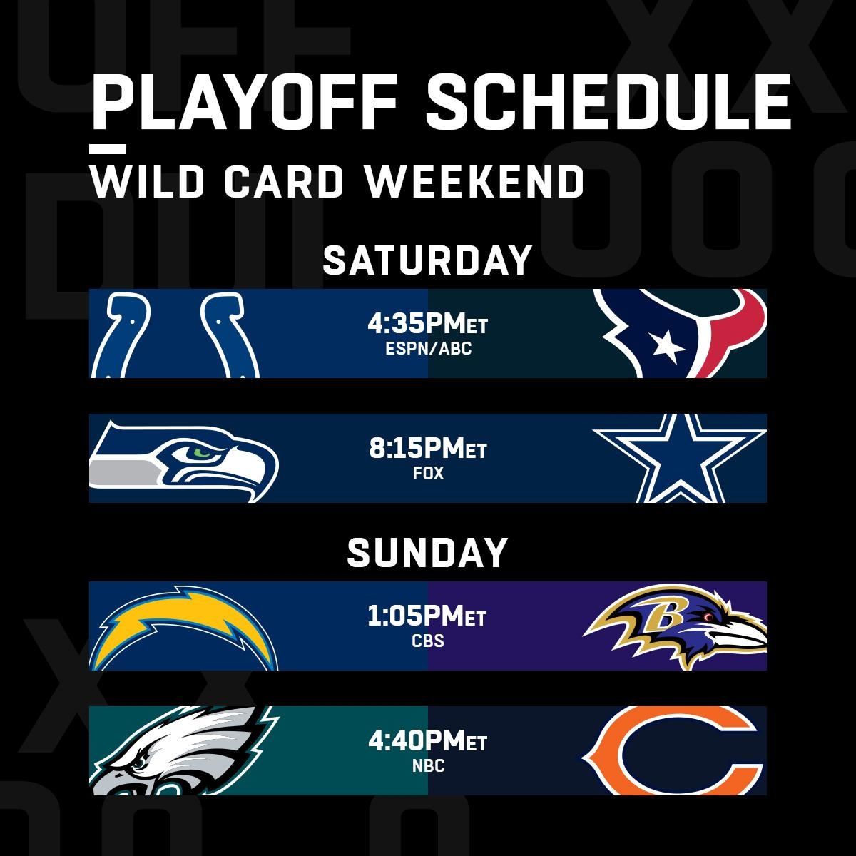 nfl wild card printable schedule