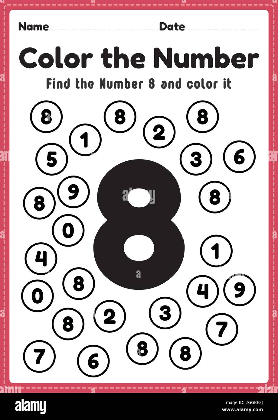 Number 8 Preschool Printable