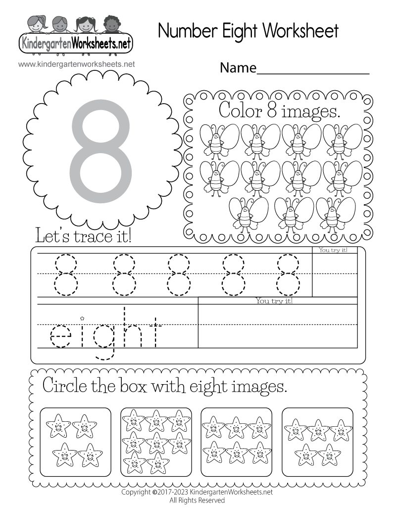 kindergarten worksheets number